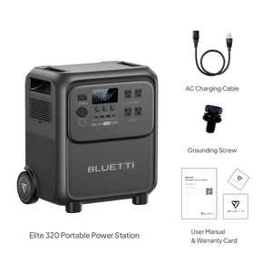 เครื่องกำเนิดไฟฟ้าพลังงานแสงอาทิตย์แบบมีล้อ BLUETTI 320 ความจุ 3200Wh สถานีไฟฟ้าพกพา แบตเตอรี่ LiFePO4 1800W MPPT รองรับการเชื่อมต่อแผงโซลาร์เซลล์ 1000W - Product Image 3