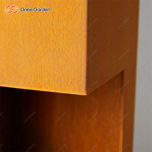 Chimenea de columna Rectangular de acero Corten, moderna y elegante, independiente, para exteriores, para quemar madera, certificado CE, respetuoso con el medio ambiente para jardín - Product Image 4