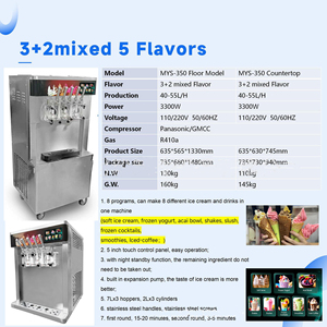 Nouvelle conception, 5 saveurs, machine à faire des glaces molles, machine à faire des glaces <span class=keywords><strong>Ninja</strong></span>, machine à faire des friandises glacées - Product Image 3