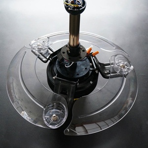 1stshine Hogar <span class=keywords><strong>Moderno</strong></span> decorativo sala de estar 42 pulgadas de moda bluetooth música ventilador de techo con hojas ocultas - Product Image 4