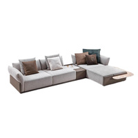 KASARO Canapés uniques de luxe au design minimaliste moderne en forme de L pour salon intérieur