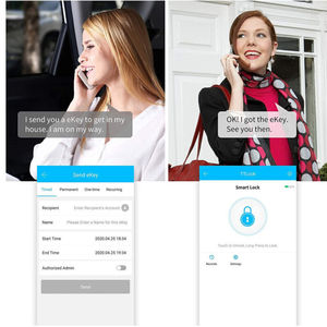 Akıllı TTlock App uzaktan kumanda elektronik dijital kilit şifre parmak baskı yuvarlak topuzu Tuya akıllı kapı kilidi - Product Image 5