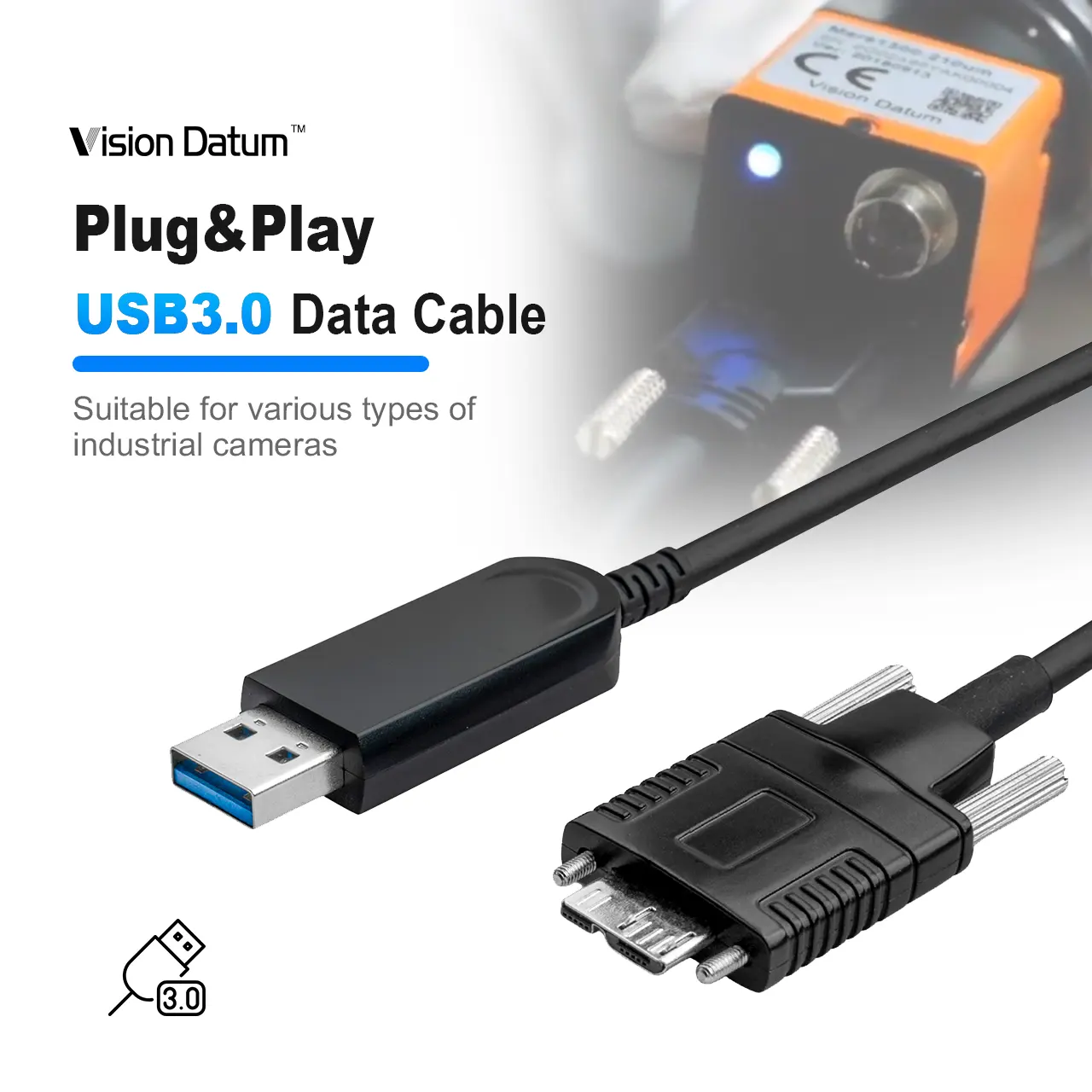 Venta superior USB3.0 cable de extensión 10m con amplificador de señal USB3.0 cable de extensión de cámara de video de alta velocidad