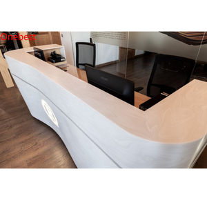 Comptoirs d'accueil LED durables en marbre massif pour bureaux, salons et spas – Design clôtuuré - Product Image 3