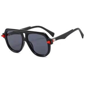 Men's trendy sunglasses with pilot bezels designed by German designer fashionable and versatile for women with face fixing su