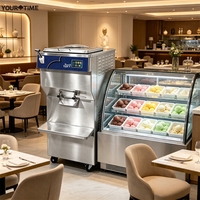 Máquina Comercial para Hacer Helados y Gelato Vertical de 30L con Velocidad Ajustable, Tipo Italiano, para Helado de Agua y en Lotes, Congelador