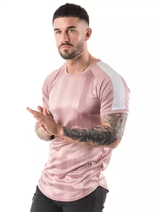 Camiseta de gimnasio de compresión personalizable para hombre, Camiseta con estampado de sublimación, ropa deportiva, patrón sólido, tejido de punto, técnicas lavadas - Product Image 4