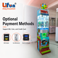 Игровой автомат LIFUN Mini Gamer Spin с 24 клипсами, монетоприемник, для ключей, подарков, стабильная работа, повышение дохода, аркадная игра