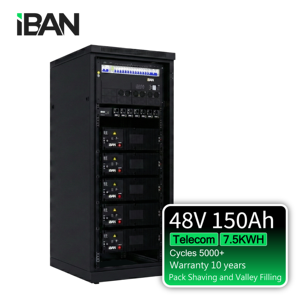 Batterie de stockage d'énergie personnalisée professionnelle 48V 150Ah LiFePO4 6000 cycles, batterie au lithium intelligente pour télécommunications - Product Image 5