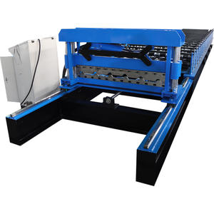 Machine de fabrication de tuiles en acier, machine de profilage à froid avec système de découpe sur rail, équipement automatique de profilage de tôles métalliques pour toitures - Product Image 6