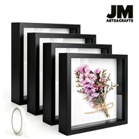 Cadre en Bois MDF Personnalisé en Gros 8x8 8x10 10x10 12x12 Pouces A4 A3 - Boîte à Ombre pour Affichage Mural & Fleurs Séchées