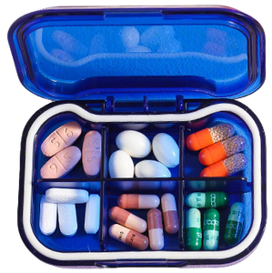 Boîte de rangement hebdomadaire colorée à 6 compartiments pour pilules – Vente en gros |   Boîte à pilules multi-usages avec fermeture sécurisée - Product Image 3