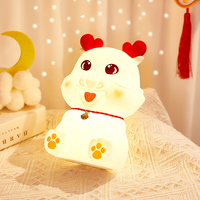 Veilleuse en silicone en forme de dragon mignon, rechargeable par USB, avec capteur tactile, lampe à changement de couleur, cadeau pour bébé, chambre d'enfant, crèche