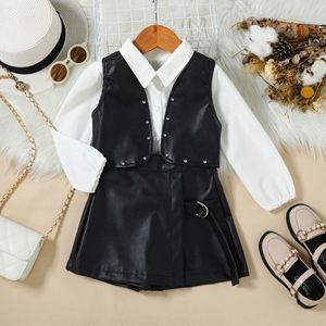 Completo Autunnale per Bambine: Set 3 Pezzi con Maglia a Maniche Lunghe, Gilet e Gonna-Pantalone - Product Image 3