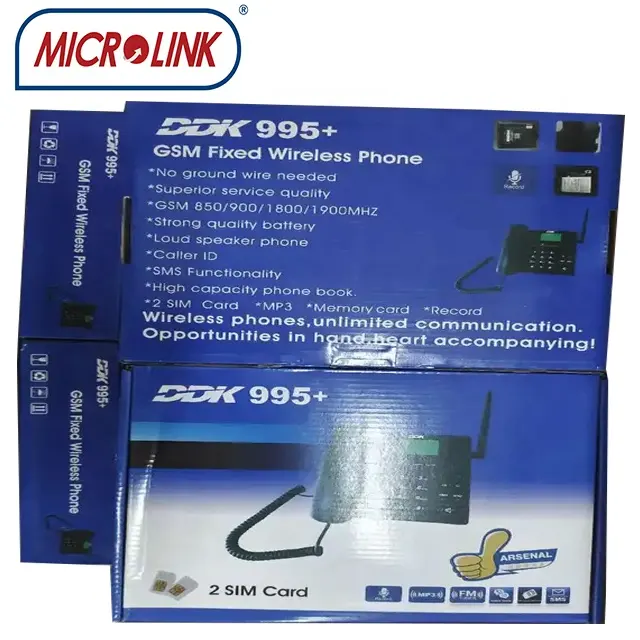 995 DDK + Dual Sim Card 2G 3G 4G GSM telefono Cordless 850/900/1800/1900MHz GSM fisso telefono senza fili