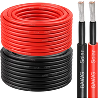 EN50618 H1Z2Z2-K Solarkabel 2,5mm² / 4mm² / 6mm² / 10mm² Solarpanel-Kabel Photovoltaik-Leitung Rot & Schwarz Verzinntes Kupfer