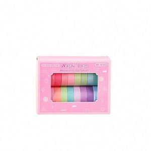 Set de Cintas Adhesivas Decorativas Washi de Doble Cara para Planificador Juvenil, 20 Rollos en Caja, Serie de Colores Macaron Sólidos, Estilo Vintage - Product Image 5