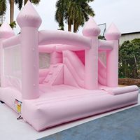 Château gonflable rose de qualité commerciale, prix direct usine, personnalisable pour la location commerciale