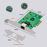 Adaptateur réseau Ethernet 10G RJ45 à port unique E-link PCIe X4 compatible avec les systèmes Windows, Linux, Ubuntu