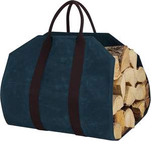 Free Sample Large, robust, factory-made firewood <b>log</b> carrier bag <b>for</b> <b>fireplaces</b>, wood stove accessories, and storage bags - Product Image 1