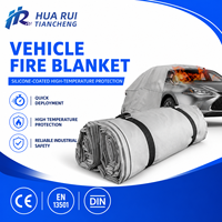 Couverture anti-feu en silicone pour voitures, protection contre les incendies de batteries de véhicules électriques, protection contre les hautes températures et applications de sauvetage d'urgence
