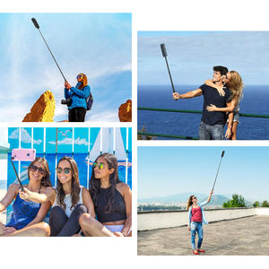 Perche à selfie télescopique multifonction en aluminium avec verrouillage rotatif, poignée en EVA, longueur réglable de 300 à 1350 mm, utilisation intérieure/extérieure - Product Image 6