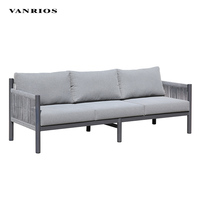 Ensemble de canapés de jardin de style nordique de luxe, mobilier de patio moderne pour villas, jardins, terrasses extérieures, appartements côtiers