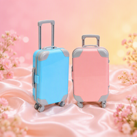 Lot de gloss à lèvres en gros avec logo personnalisé, emballage mignon en forme de mini-valise, cils en vison 3D, cils naturels de 3 mm, ABS recyclable