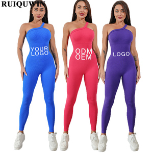 RUIQUWIN fábrica venta al por mayor personalizado OEM mono de alta calidad ropa activa de una pieza Fitness Yoga desgaste Mono para las mujeres