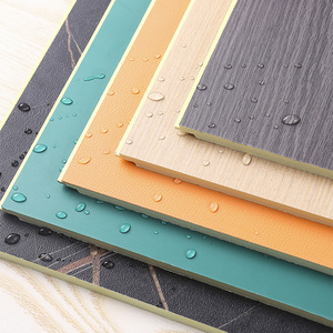 Panneau mural intérieur étanche en PVC, nouveau, fabrication d'usine, facile à installer, <span class=keywords><strong>grain</strong></span> de bois, panneau mural solide pour décoration murale d'intérieur - Product Image 5
