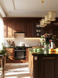 Fabricante de Gabinetes de Cocina Modernos OEM ODM, Isla Modular Personalizada, Gabinete de Despensa de Madera Maciza/MDF/<span class=keywords><strong>OSB</strong></span>/Melamina - Product Image 1