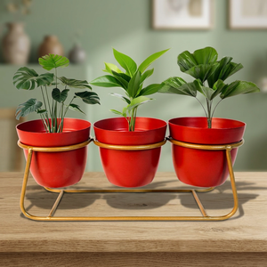 Macetero Moderno de Metal con Soporte de Hierro, Maceta Decorativa Elevada para Plantas de Interior, Suculentas y Hogar con Estilo - Product Image 1