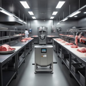 Mezcladora de Carne de 15L, Equipo Manual de Acero Inoxidable para Mezclar Salchichas, Máquina Comercial para Procesar Carne con Tapa y Asa - Product Image 2