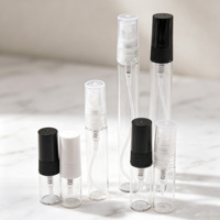 Flacon d'échantillon de parfum 10 ml vide, mini flacon testeur en verre rechargeable, flacon de parfum portable de voyage, vente en gros, logo personnalisé