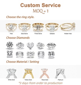 Anillo de Compromiso Solitario con Halo de Plata de Ley 925 y Moissanita VVS Certificada por Gra/IGI/GRC, Corte Corazón, <span class=keywords><strong>1</strong></span> <span class=keywords><strong>Ct</strong></span>, para Mujer, Marca Shea Custom - Product Image 4