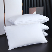 Oreiller d'hôtel 5 étoiles certifié OEKO-TEX, antibactérien, de luxe, à double ligne de soutien pour le cou, pour un sommeil réparateur