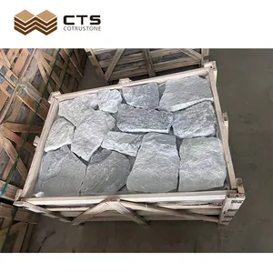 Hot Sale Light Grey Color Slate Culture Stone Wall Cladding Panels Outdoor Decoration Material