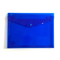 Porte-documents A4 personnalisé avec bouton-pression, pochette en plastique PP transparente, portefeuille, classeur de bureau avec fente pour carte