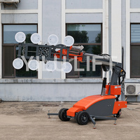 Robot Pengangkat Kaca Vakum Hidrolik 500kg Mesin Pengangkat Cangkir Hisap Elektrik dengan Rotasi 360 Derajat