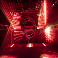 Proyektor DMX Moving Head 500mW 8 Mata Laser Merah + LED Beam Bar untuk Lampu Laser Panggung Disko