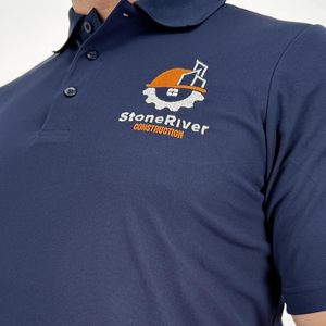 Polo brodé personnalisé pour homme, manches courtes, 100 % polyester, séchage rapide, uniforme de travail, uniforme de golf - Product Image 3