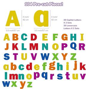 Juego de deletreo de palabras Montessori simple, rompecabezas para niños, juego de emparejamiento de letras, juguetes de fieltro del alfabeto para el aprendizaje, 2-3 años, unisex - Product Image 4