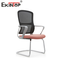 Chaise de bureau exécutive moderne à dossier haut Ekintop, chaise de visiteur en maille pivotante ergonomique, chaise de personnel avec appui-tête réglable, chaises de bureau