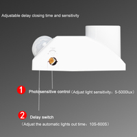 AC 110-220V E27 infrarrojo PIR Sensor de movimiento interruptor portalámparas enchufe ajustado retardo pasillo lámpara bombilla portalámparas