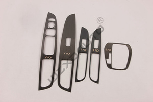 WZXD Cache-interrupteur de lève-vitre électrique en acier noir, garniture de levier de vitesse, accessoires 2016 pour I10 - Product Image 2