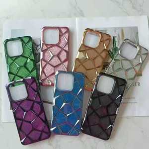 Luxe 3D diamant motif créatif dégradé couleur galvanoplastie coque de téléphone pour Itel A18 A04 <span class=keywords><strong>A60</strong></span> A70 S24 étui de protection - Product Image 1