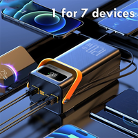 Batterie externe portable OEM 60000 mAh, chargeur super capacité avec câble Micro USB et interface d'entrée plus large