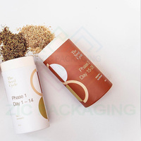Récipient à poudre écologique Boîte d'emballage en carton cylindre rond en papier tube pour aliments