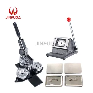 High Quality Button Making Machine Manual Rectangle Pin Badge Making Machines With 100set Molds