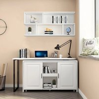 Lit escamotable horizontal d'occasion avec bureau et chaise pour petit appartement, bon marché